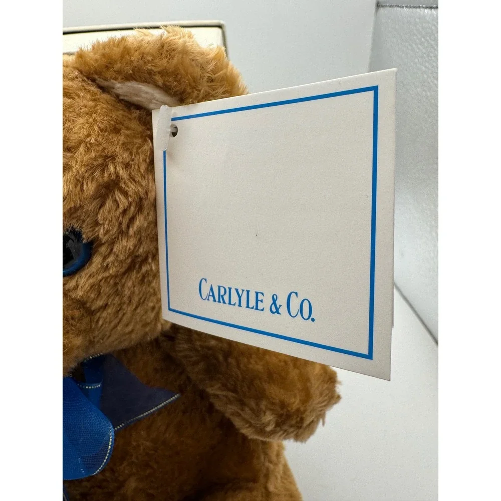 Carlyle & Co. Teddy Bear Blue‎ Bow Plush 2000 Collection New with Tags
